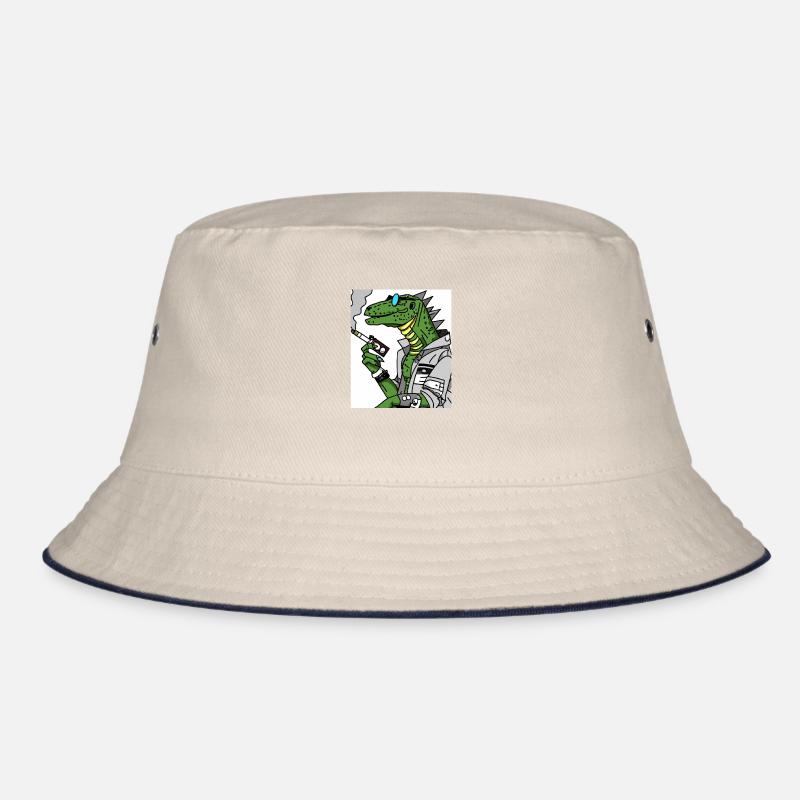 dinosaur with cigarette Bucket Hat