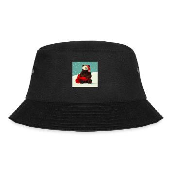 Mignon ours porte un chapeau de Père Noël à Noël - Bob - noir - Devant - Lela (165cm)