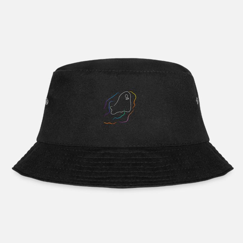 Geist mit Regenbogen Linien - Bucket Hat - Schwarz