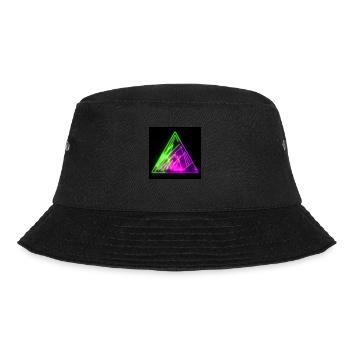 Trippy Neon Sign Triangle Abstract Artwork - Bucket Hat - Schwarz - Vorne - Lela (165cm)