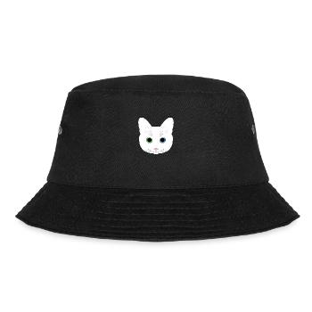Chat blanc yeux vert bleu - Bob - noir - Devant - Lela (165cm)