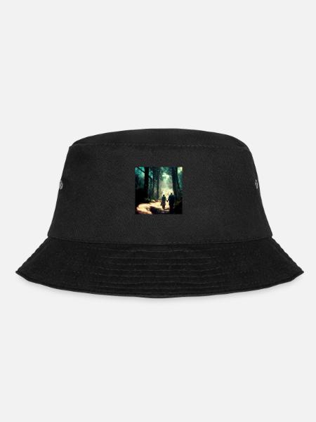 Altes Ehepaar Hand in Hand - Bucket Hat - Schwarz
