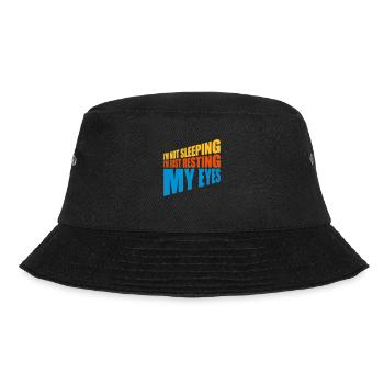 im not sleeping Zitat - Bucket Hat - Schwarz - Vorne - Lela (165cm)