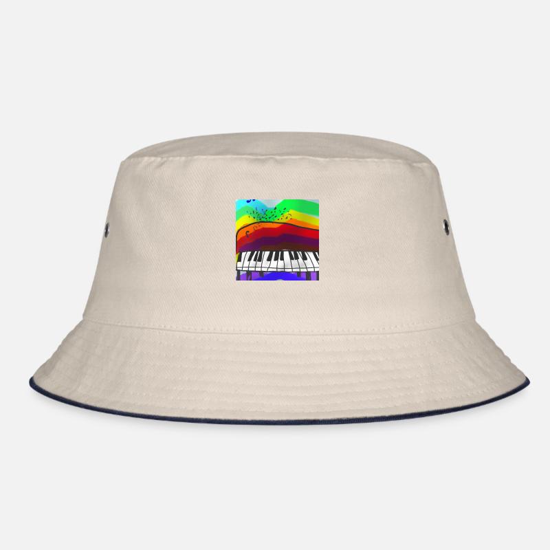Piano on Rainbow - Music Bucket Hat
