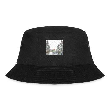 Rain at Münster's Prinzipalmarkt - Bucket Hat - black - Front - Lela (165cm)