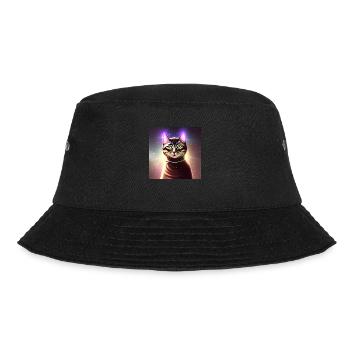 The Universe Cat - Bucket Hat - black - Front - Lela (165cm)