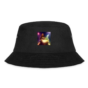 The Universe Cat - Bucket Hat - black - Front - Lela (165cm)