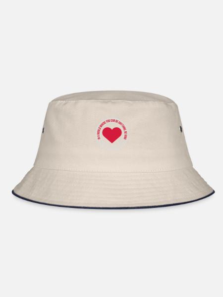 you can be kind - Bucket Hat - Natur/Navy - Vorne
