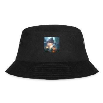 Kreatur im magischen Wald - Bucket Hat - Schwarz - Vorne - Lela (165cm)