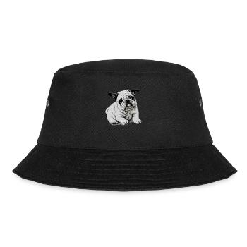 Bulldog French English Pooch Dog 2 - Bucket Hat - black - Front - Lela (165cm)