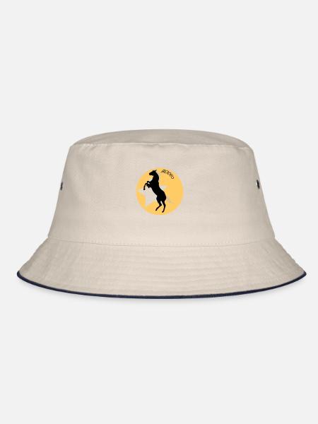 Rodeo - Bucket Hat - ecru/navy - Front