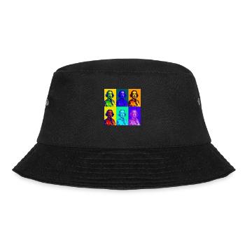 king Charles in Warhol style - Bucket Hat - Schwarz - Vorne - Lela (165cm)