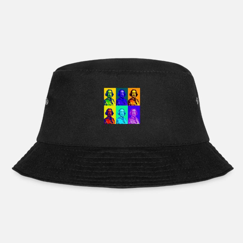 king Charles in Warhol style - Bucket Hat - Schwarz