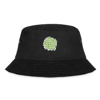 vegetarisch spaß schwein veganer frauen tierliebe - Bucket Hat - Schwarz - Vorne - Lela (165cm)