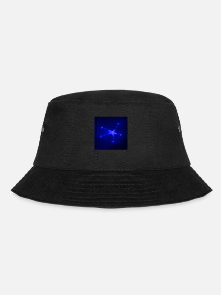 ELECTRIC BLUE STAR - Bucket Hat - black