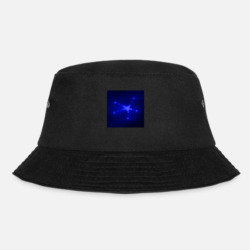 ELECTRIC BLUE STAR - Bucket Hat - black
