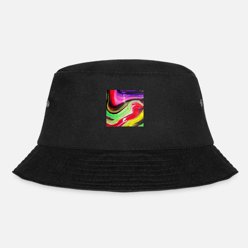 Schönes Weiches Acrylgemälde - Bucket Hat - Schwarz
