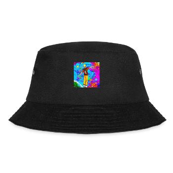 Glücklicher Junge - Bucket Hat - Schwarz - Vorne - Lela (165cm)