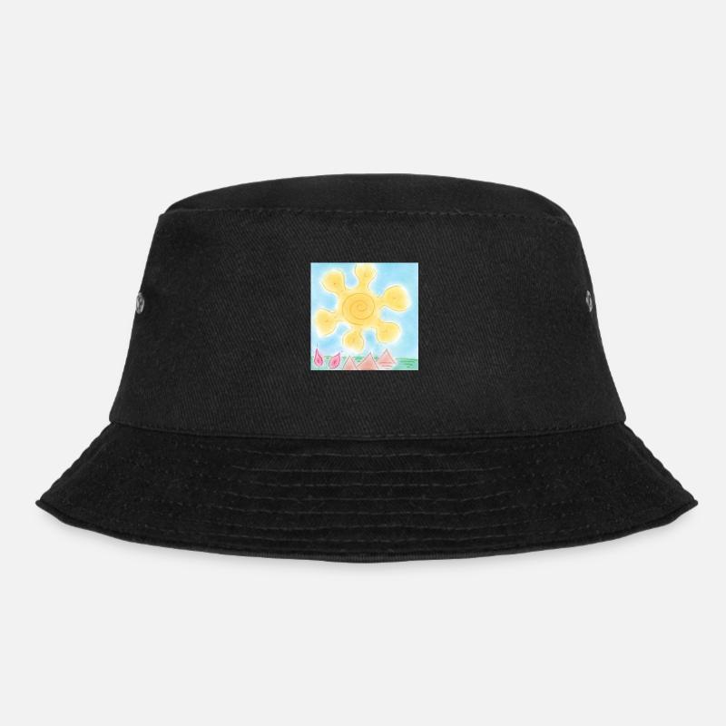 SONNE AUF PYRAMIDEN - Bucket Hat - Schwarz