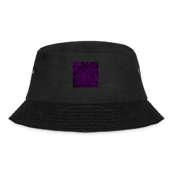SUN AND PURPLE FLOWERS - Bucket Hat - black - Front - Lela (165cm)