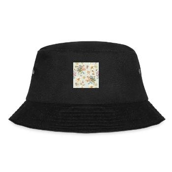 Floral Design 4 - Bucket Hat - Schwarz - Vorne - Lela (165cm)