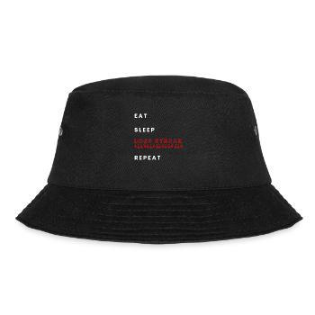 Essen Schlafverlust Streak Repeat - Bucket Hat - Schwarz - Vorne - Lela (165cm)