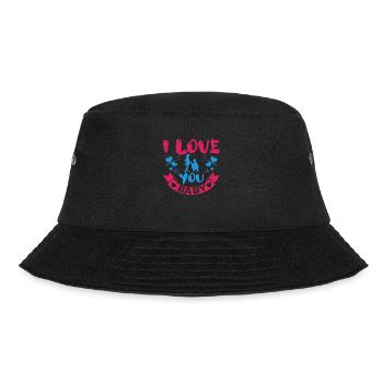 ICH LIEBE DICH LIEBLING - Bucket Hat - Schwarz - Vorne - Lela (165cm)