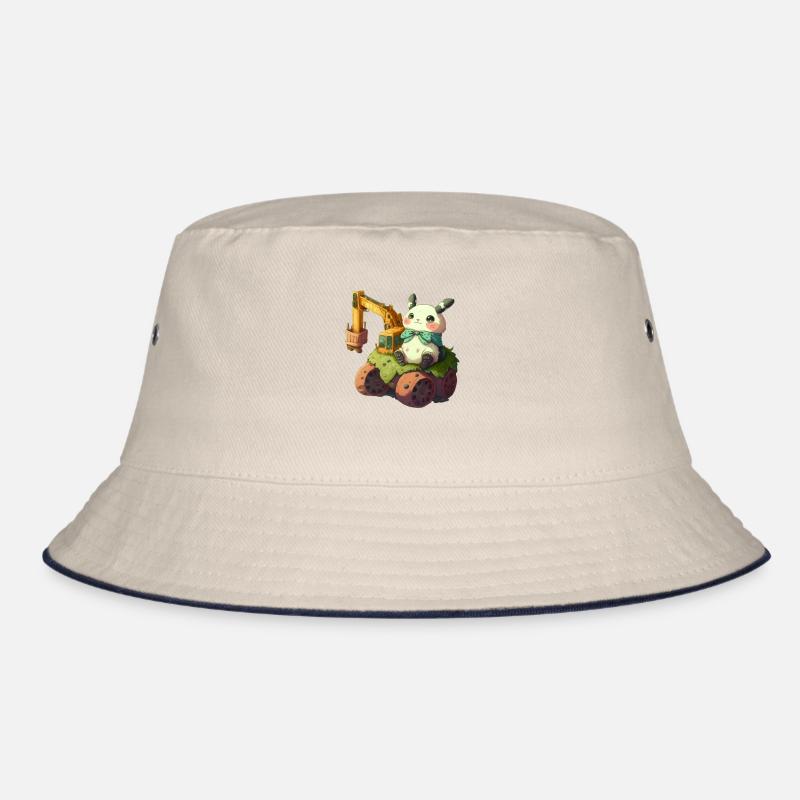 Backhoe panda Bucket Hat