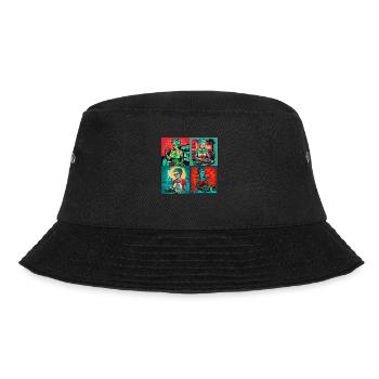 Old tattoed woman cooking - Bucket Hat - black - Front - Lela (165cm)