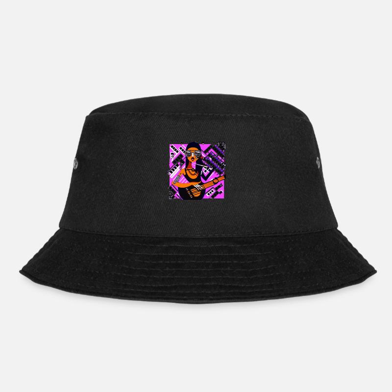 Musik Mädchen - Bucket Hat - Schwarz