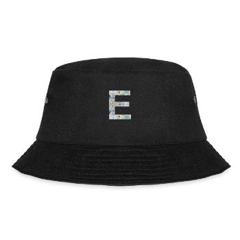 Buchstabe E im Mandala - Bucket Hat - Schwarz - Vorne - Lela (165cm)