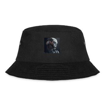 Blauäugiger Cyborg-Roboter - Bucket Hat - Schwarz - Vorne - Lela (165cm)