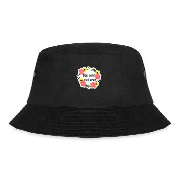 Bee Sticker Biene Bienen Wespen mit Spruch - Bucket Hat - Schwarz - Vorne - Lela (165cm)