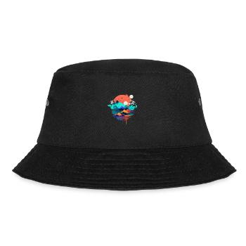 minimal nature, colorfull t-shirt - Bucket Hat - black - Front - Lela (165cm)