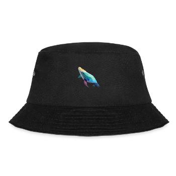 Origami Geometry Whale colorful modern arty - Bucket Hat - black - Front - Lela (165cm)