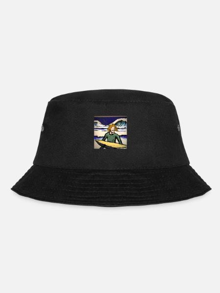 Van Gogh Surfer Meer - Bucket Hat - Schwarz
