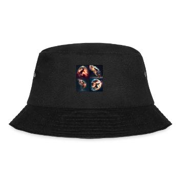 star basketball - Bucket Hat - Schwarz - Vorne - Lela (165cm)