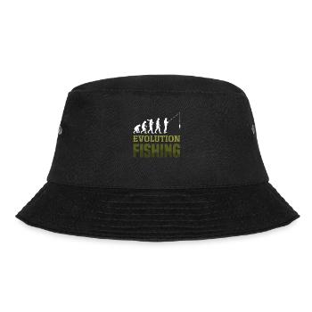 Fishing Evolution Dad Fisherman for Father's Day - Bucket Hat - Schwarz - Vorne - Lela (165cm)
