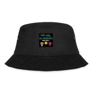 Geh weg, du stinkst!! Aber wie... (Zwei) - Bucket Hat - Schwarz - Vorne - Lela (165cm)