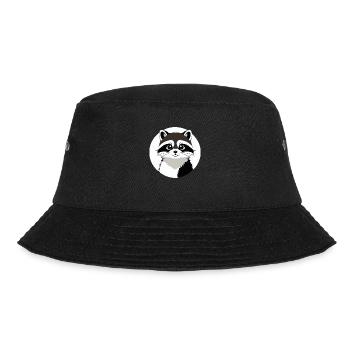 Waschbären süßer Cartoon Waschbär 36 - Bucket Hat - Schwarz - Vorne - Lela (165cm)