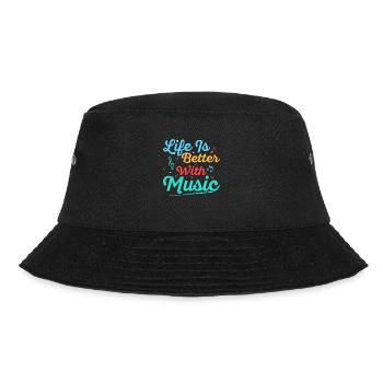 Life Is Better With Music School Music Teacher - Bucket Hat - black - Front - Lela (165cm)