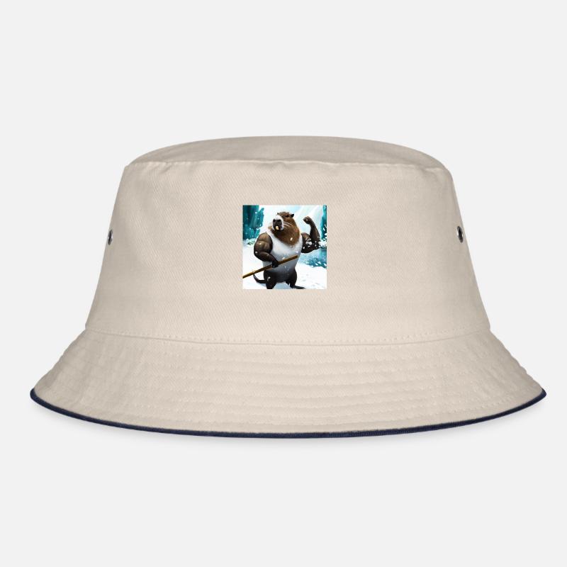 Capybara with muscles Bucket Hat