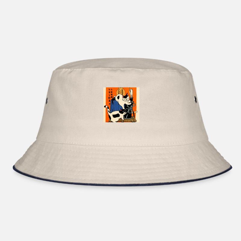 Katzen im Japanischen Kunst Stil 3 Bucket Hat