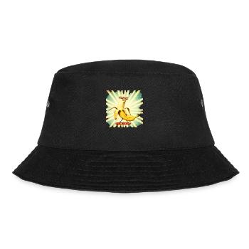 Bananen Pokal - Bucket Hat - Schwarz - Vorne - Lela (165cm)