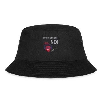 FoundLux New Design, Before you ask: NO!, Herren - Bucket Hat - Schwarz - Vorne - Lela (165cm)