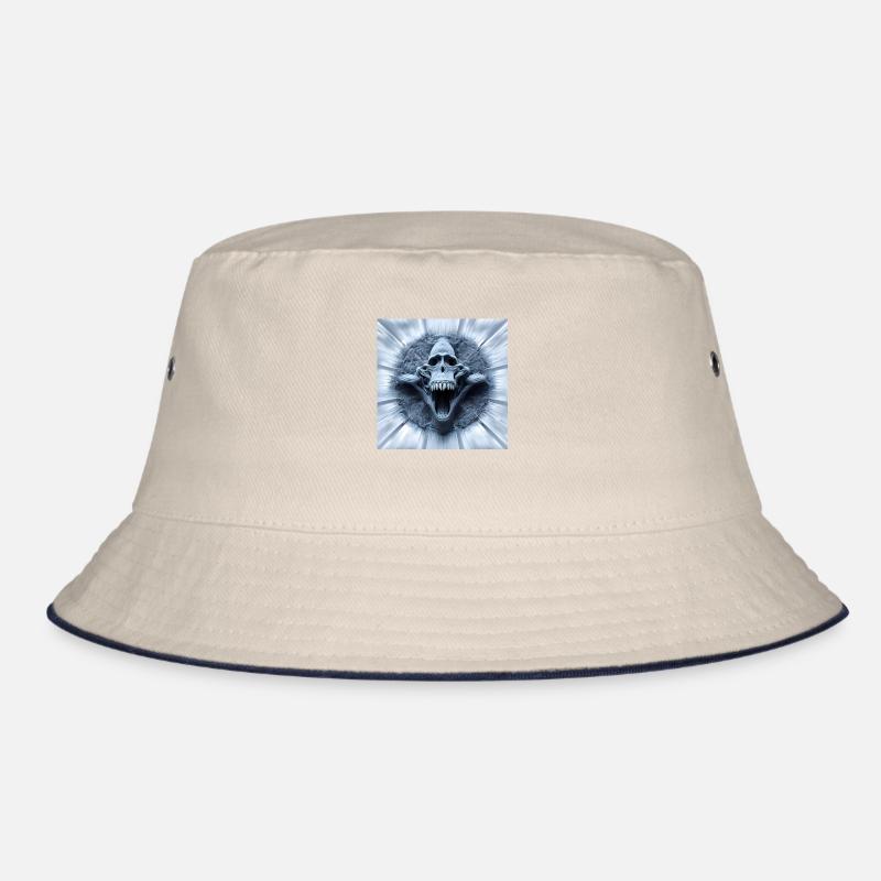Affenschädel, Monkey Skull, Schädel, Digital Art Bucket Hat
