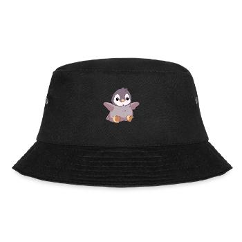 Little cute happy penguin - Bucket Hat - black - Front - Lela (165cm)