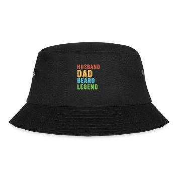 Husband Dad Beard Legend - Bucket Hat - black - Front - Lela (165cm)