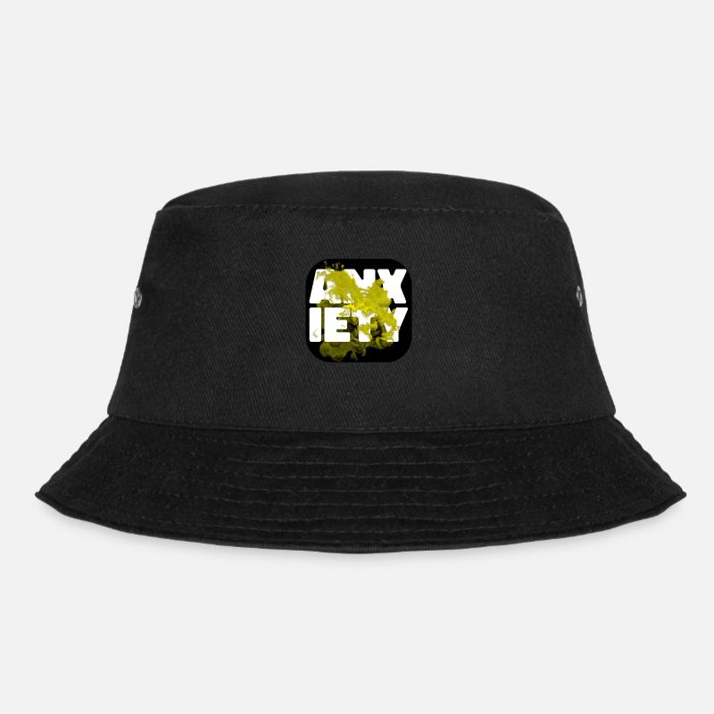 Anxiety gelb - Bucket Hat - Schwarz