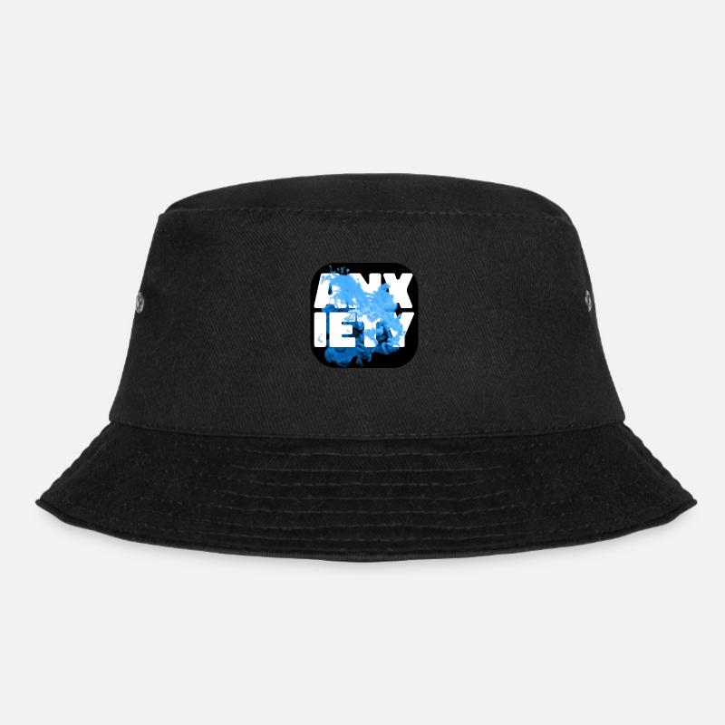 Anxiety blue - Bucket Hat - black